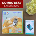 T20 Ultra 4 in 1 Smartwatch + M28 Gaming Earbuds - Free Cash on Delivery Saadi.Pk
