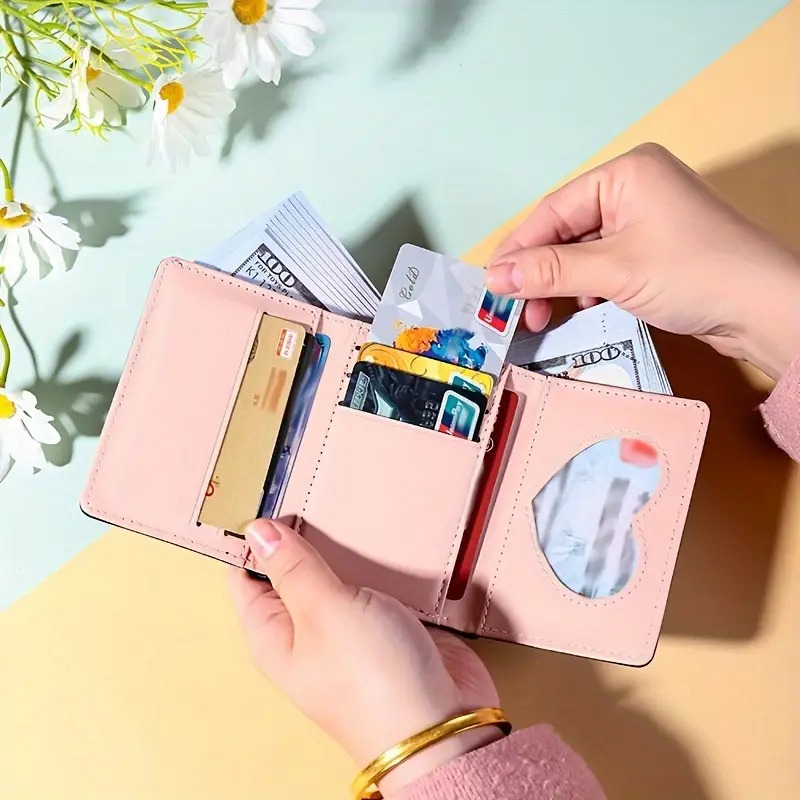 Kawaii Flower Trifold Wallet & Card Holder - With Free COD! Saadi.Pk