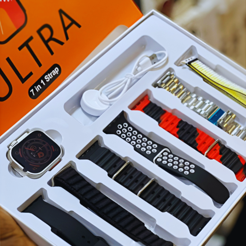 7-in-1 Ultra 2.01 Big Display Smartwatch - Free Cash on Delivery Saadi.Pk