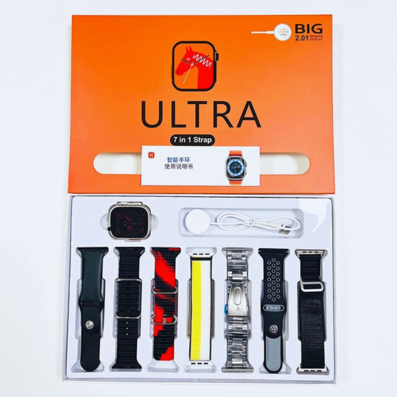 7-in-1 Ultra 2.01 Big Display Smartwatch - Free Cash on Delivery Saadi.Pk