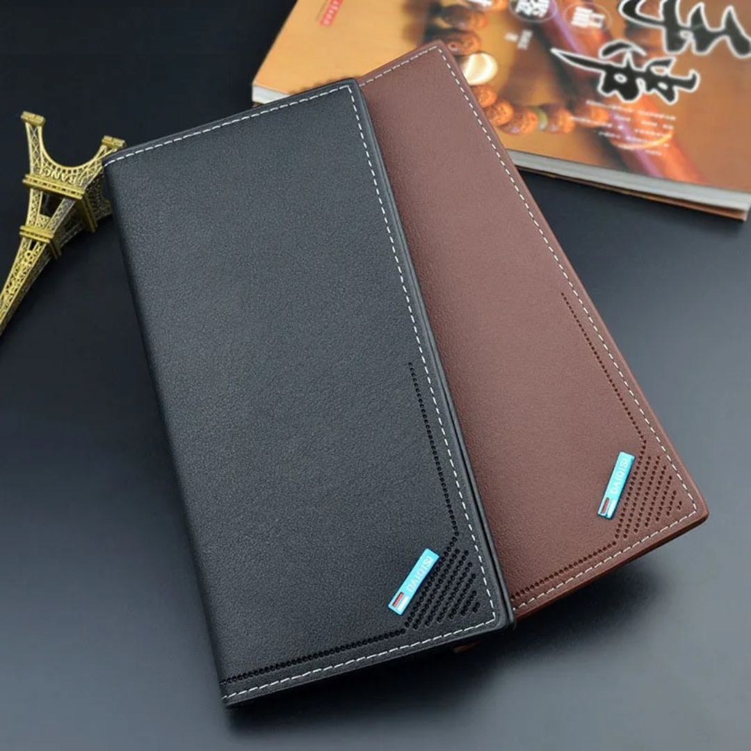 Luxury PU Leather Men’s Long Boweisi Wallet
